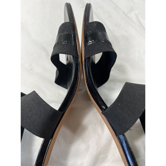 Stuart Weitzman Midexter Stretch Strappy Low-Heel Sandal Black 7.5 - Picture 10 of 14